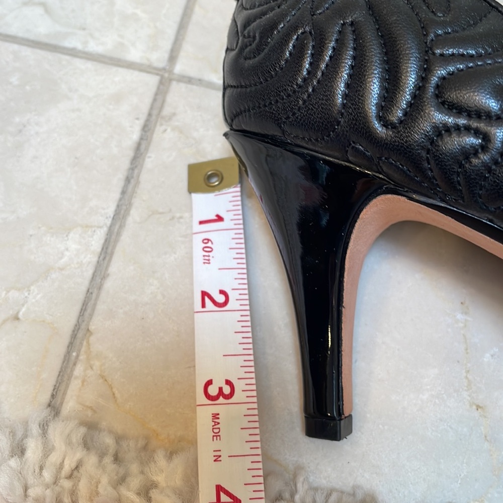 TARYN ROSE BLACK LEATHER PUMPS - Picture 5 of 10